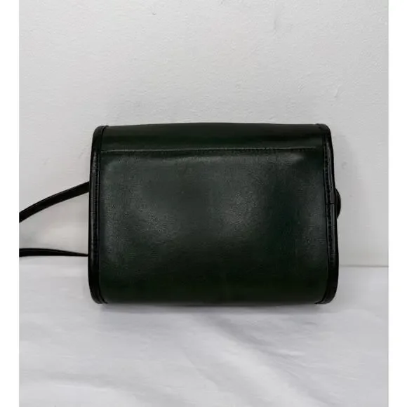 Coach Vintage Chrystie Crossbody Bottle Green Leather USA Rare 90s Bag - Picture 3 of 11